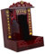 Abaodam Für Wandmontierte Regale Desktop-Buddha- Statue Pilaster Tempel Buddhistischer Schrein Buddha- Für Desktop Buddha- Für Wand Mini-Rot