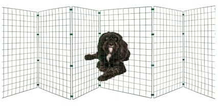 Freestanding Dog Barrier - 75cm High 3 x 50cm Wide Panels Room/Hallway Fence Divider, Folding Gate, Fence for Indoors, Puppy Barrier, Free Standing, Adjustable Stopper & Secure Pet Gate