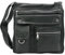 BAG STREET - Damen Handtasche mit vielen Fächern - Vintage Umhängetasche Crossbody Schultertasche - 32 x 32 x 14 cm (Schwarz)