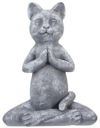 IMIKEYA 1Stk Betende Katzenstatue Yoga-Dekor Spielzeug für draußen Ornament Modelle Yoga-Figuren Yoga-Katze Katzenstatuen aus Harz Tier Skulptur Katzenspielzeug Dekorationen Kunsthandwerk