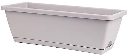 JOROBURO Fioriere per Ortaggi, Vasi in Plastica per Fiori e Ortaggi Contenitori per Piante, Fioriera Rettangolare Fioriera per Finestra per Balcone Casa(50x19cm/19.7x7.5in-Grigio chiaro)