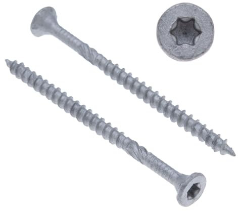 Keple Vis à Bois à Tête Fraisée Torx, 6x90 mm 100 Pack, Vis Pozidriv Résistantes à la Corrosion, Vis Autotaraudeuses à Tête Plate pour Bois Tendre et dur, Vis Extérieures Robustes pour Terrasse