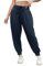 BATHRINS Yogahose Damen Lang Haremshose High Waist Jogginghose Sporthose Weite Freizeithose Elegant Leichte Pilates Hosen Pumphose mit Taschen Kordelzug（Navy Blau,XXL）