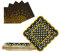 AHPYEUHK 9inch Paper Plates and Napkins Square 50 Pack Black-Gold Party Supplies 25 *Party Dessert Plates & 25 * 6.5inch Napkins Birthday Baby Showers and Wedding Party Decorations