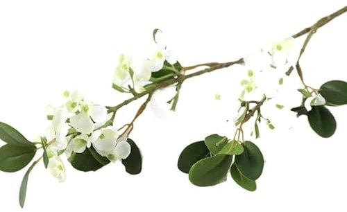 YOPI Artificial Flower Feel 2 Fork Fruit Flower Hotel Home Decoration Artificial Flower Wedding Wedding Arrangement Silk Flower(White)