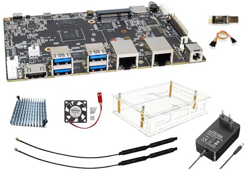 youyeetoo Banana Pi BPI-F3 Industrietaugliches Entwicklungsboard,Integrierter SpacemiT K1 RISC-V Octa-Core CPU, 8-Core, 2.0 Tops AI Rechenleistung (Mit Acrylschale) (16GB RAM 128GB eMMC)