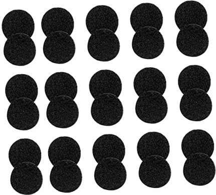 SEWACC Klettbandpunkte Selbstklebend 25mm Rund 900 Stück Doppelseitige Klebepunkte für Organisation im Haus Büro Schule Werkstatt Geeignet für Glas Metall Kunststoff Wände und Glatte Oberflächen