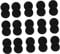 SEWACC 900 Stück runde Aufkleber Klebeband doppelseitig Double Sided Tape doppelseitigem Klebeband selbstklebendes Klebeband Haken und Befestigungsband Montageband Klettband Black