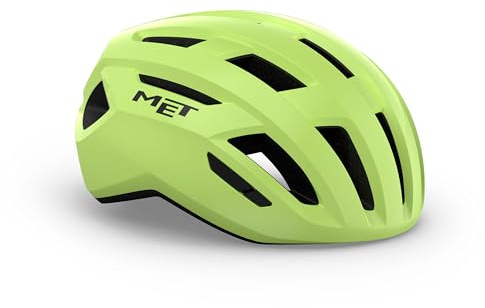 MET Vinci MIPS Road Cycling Helmet, Ultra Lime Glossy, Size 56-58cm