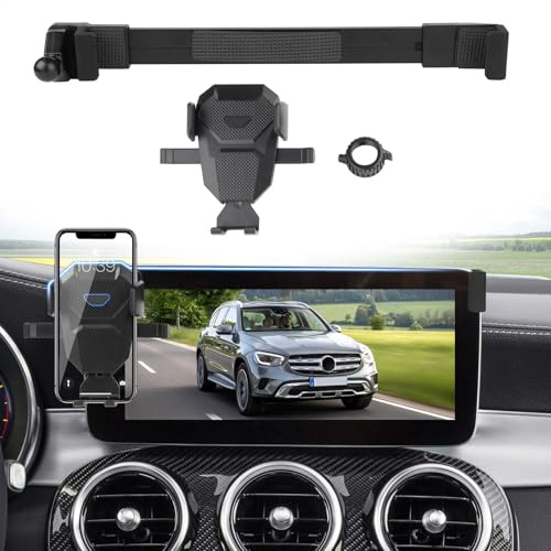 Sunsdrew Car Phone Holder for 2015-2022 Mercedes-Benz C-Class/GLC Accessories,Adjustable GPS C-Class Phone Mount for 10.25-inch Screen,Hands-Free Ultra Stable Air Vent Phone Stand