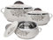 M1SS Set of 3 Double Wall Insulated Casserole Set for Hot Food Serving Dishes with Locking Lid, Hot Pot Stainless Steel Inner, BPA-Free Serving Box Gift Set for Christmas White (1000, 1500, 2000 ML)
