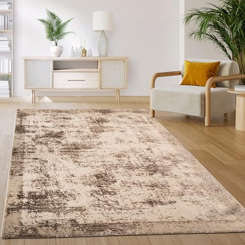 Paco Home Teppich Wohnzimmer Schlafzimmer Kurzflor Vintage Orientalisch Abstraktes Muster Modern beige, Grösse:200x280 cm