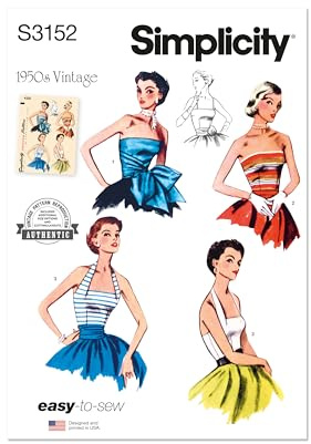 Simplicity Sewing Pattern SS3152U5 Misses' Halter and Strapless Bodice U5 (16-18-20-22-24)