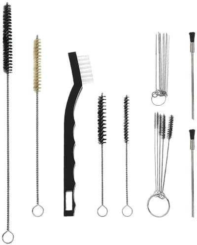 21pcs Spray Gun Cleaning Brush And 1 Mini Brush, Brushless Brush Brush With Spray Gun, Rust Removal, Airbrush Cleaning Tool.