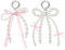 Tyqour Lot de 2 porte-clés en forme de nœud de perles roses - Pendentif de sac à main - Porte-clés pour femme - Bracelet - Pendentif perles - Pendentif pour sac - Accessoire de bijoux - Cadeau pour