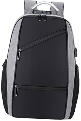 DIYEAH Mochila Multifuncional con Candado de Gran Capacidad y USB para Uso Escolar Negocios Resistente y Elegante