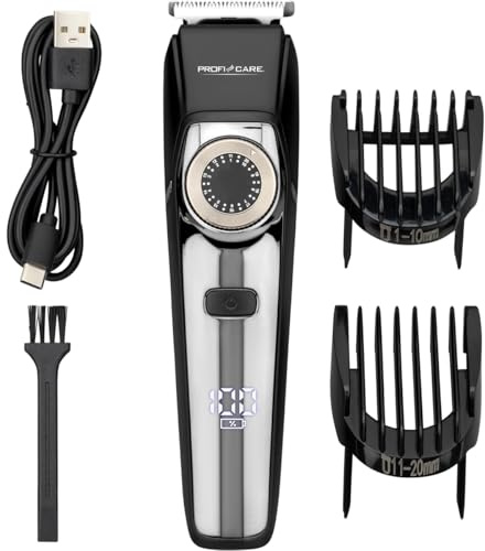 ProfiCare Haarschneidemaschine 1-20mm | Keramik-Scherkopf | 20 Längen | IPX6 | Akkulaufzeit bis zu 2 Stunden | Barttrimmer | Bartschneider | Haarschneider | Trimmer PC HSMR 3131