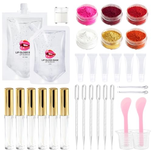 PIIMNT 35 Stück DIY Lipgloss Set für Kinder Erwachsene