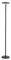 LeuchtenDirekt, LED Stehleuchte, dimmbar mit Tastdimmer, Standlampe, schwenkbar, warmweiss, 3000 Kelvin, schwarz, IP20