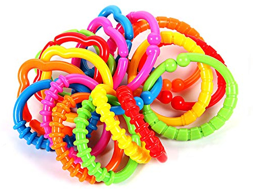 HAHA Baby Links Rings Hanging Connecting Chain Toys for Car Seat Gym Mat