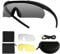Feyachi Schießbrille mit 3 Austauschbaren Gläsern, Schutzbrille ​Schlagfester Augenschutz, UV-400-Schutz (Schwarz)