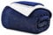 Aspire Homeware Sherpa Fleece Blanket Microfiber Bed Throw Double Size - Fluffy Navy Blanket for Beds Reversible Soft Thick Large Blankets (150 x 200 cm)
