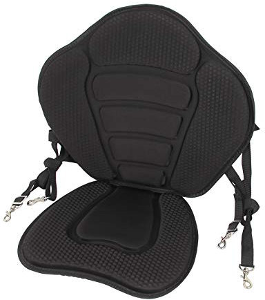 Kayak Seat Luxurious Padded Canoe SUP Seat Adjustable Boat Seat Comfortable Composite Quick Dry Fishing Seat Back Support for Universal Sit