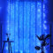 Yizhet Lichtervorhang 3x3m LED Lichterkette Vorhang LED Lichterkettenvorhang mit 8 Modi, IP65 Wasserdicht Lichtervorhang Deko für Wohnzimmer, Hochzeit, Party, Weihnachten (300LED, Blau)