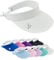 Pure Golf Womens Visor | Telephone Wire | Built in Magnet | Hand Enamelled 25mm Ball Marker | Rigid Peak | Multiple Colours | Golf & Tennis Visor (White)