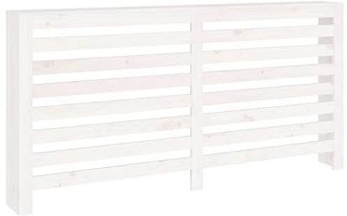 vidaXL Cubierta de Radiador Estantería Dormitorio Balda Cubreradiadores Calefacción Listones Parrilla Oficina Madera Maciza de Pino Blanco