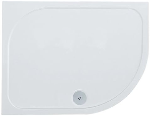 Go Bathrooms Anti Slip White Shower Tray 1200 x 900mm Right Hand Quadrant Non-Slip Shower Enclosure Cubicle Low Profile Shower Tray