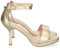 shoes&blues.es 70500-Sandalia de Tacon Fino para Mujer, Comodo, con Pala Simple, y Cierre de Hebilla, Primavera Verano 2023. Talla 35 Oro