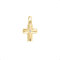 forme di Lucchetta - Anhänger Kleines Kreuz mit zentralem Stein aus 750 Gelbgold, Religiöse Goldanhänger für Geburt - Taufe - Kommunion | für Armbänd und Kette (bis zu 4 mm) - hergestellt in Italien