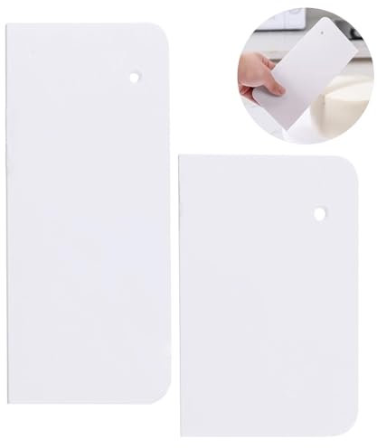 DSFSAEG 2Pcs Cake Smoother Scraper Set, Cakes Edge Scrappers Cream Smoother Tool for Cake Cream Baking Decorating DIY, Cake Scraper for Home Kitchen Bakery Birthday Wedding Party