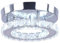 diisunbihuo Mini Kristall Kronleuchter Große Kristall Deckenlampe Runde LED Pendelleuchte für Flur Treppe (kühl weiß) (Round Cool White)