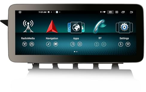 Qualcomm 12,3 IPS Touchscreen 8GB+128GB 8 Kern Android 14 DAB+ Autoradio Für Mercedes-Benz GLK Klasse X204 (2009-2012) mit GPS Navigation CarPlay Android Auto WiFi 4G USB Bluetooth 5.1 Canbus COMAND