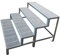 4 Stufen Stahltreppe Außentreppe Freistehend Garten Terrasse Breite 60 cm Höhe 80 cm verzinkt