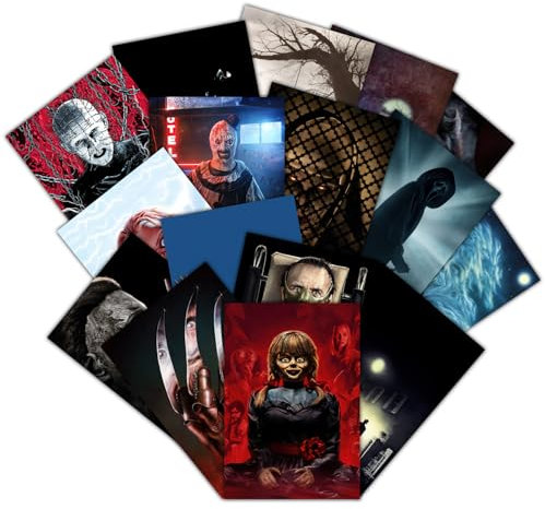 GTOTd Halloween Poster 16 Stück 42 x 29cm (16.5 x 11.4) Horror Movie Merch Party Ungerahmte Version HD Leinwanddruck Poster für Wohnzimmer Schlafzimmer Club Wand Kunst Dekor