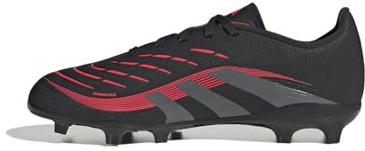 adidas Unisex Kids' Bota de fútbol Predator League césped Natural seco/multisuperficie (Adolescentes), Core Black/Grey Four/Lucid Red, 37 1/3