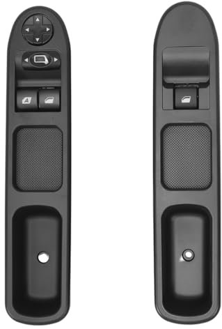 MangWany Boutons d'interrupteur de lève-vitre panneau de commande compatible avec Peugeot 207 Citroen c3 6554.QC 6490HQ 6554HJ 6 broches 2 pièces