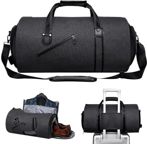Kleidungsstücktaschen, Cabrio -Duffle -Kleidungsbeutel mit Schuhfachanzugbeutel 2 in 1 Hanging Koffer für Geschäftsreise
