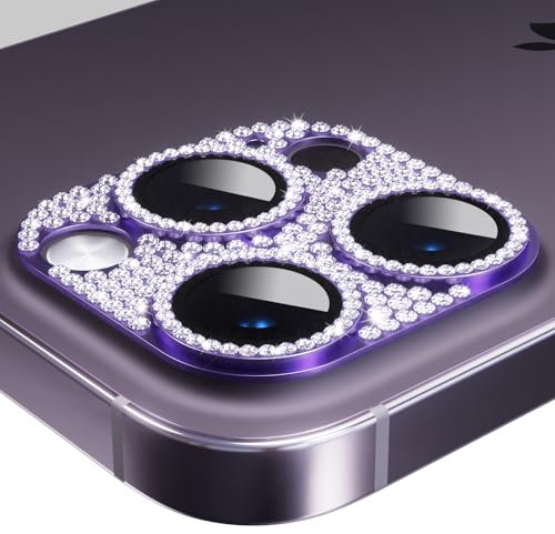 AKABEILA Compatible with iPhone 12 Mini/11 Camera Lens Protector Bling Diamond Rhinestone Camera Lens 9H Tempered Glass Protection HD Clear Anti-Scratch