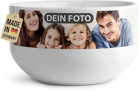 PR Print Royal Müslischale mit Foto selbst gestalten - Personalisierte Schüssel bedrucken - Individuelle Fotogeschenke zum Geburtstag, Weihnachten | Keramik, 500 ml