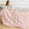 ORINOVA Couverture Moelleuse Chaude Fausse Fourrure Rose 150x200 cm Plaid Doux Polaire Canapé Lit Confortable