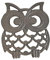 Novelty Owl Shaped Cast Iron Trivet Vintage Teapot Pot Pan Stand Rest Kettle Saucepan Worktop Saver Coaster