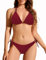 Giyaluzw Damen Bikini Set Sexy Brazilian Style, Triangel Bikinis Sport Strand Badeanzug für Frauen (DE/NL/SE/PL, Alphanumerisch, S, Regular, Regular, Weinrot)