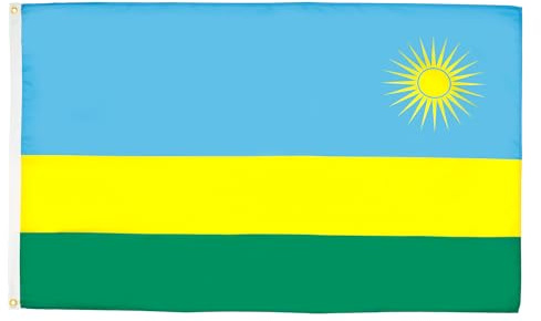 AZ FLAG 10er-Set Flaggen Ruanda 150x90 cm Polyester 100D 2 Ösen