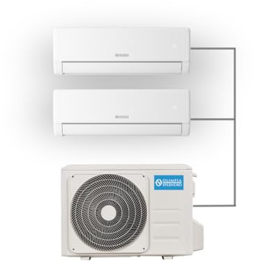 Olimpia Splendid, Aryal Dual 14 con Unità Interna Alyas S2, Climatizzatore 9.000+12.000 BTU/h Multisplit Inverter, tre stadi di Filtrazione, Gas R32, Classe A++, Wireless Control incluso