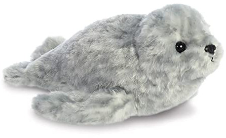 Aurora, 31720, Mini Flopsie Seehund, 20cm, Plüschtier, grau