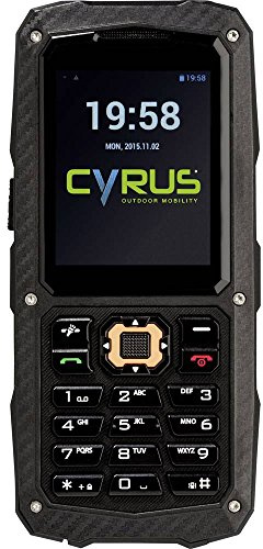 Cyrus CM8 SOLID Outdoor Handy, 1700 mAH Akku, Taschenlampe, 1GB, Dual SIM, 1,3 MP Kamera, 3G-fähig, stoßfest, staubdicht, wasserdicht, schwarz